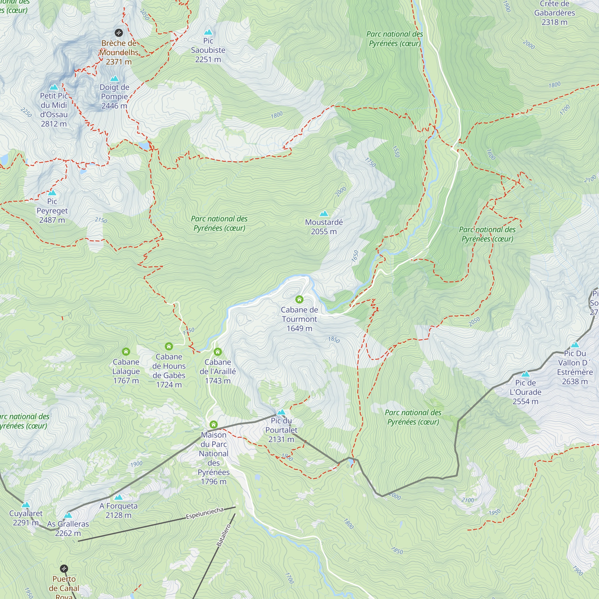 Cabane de Tourmont map