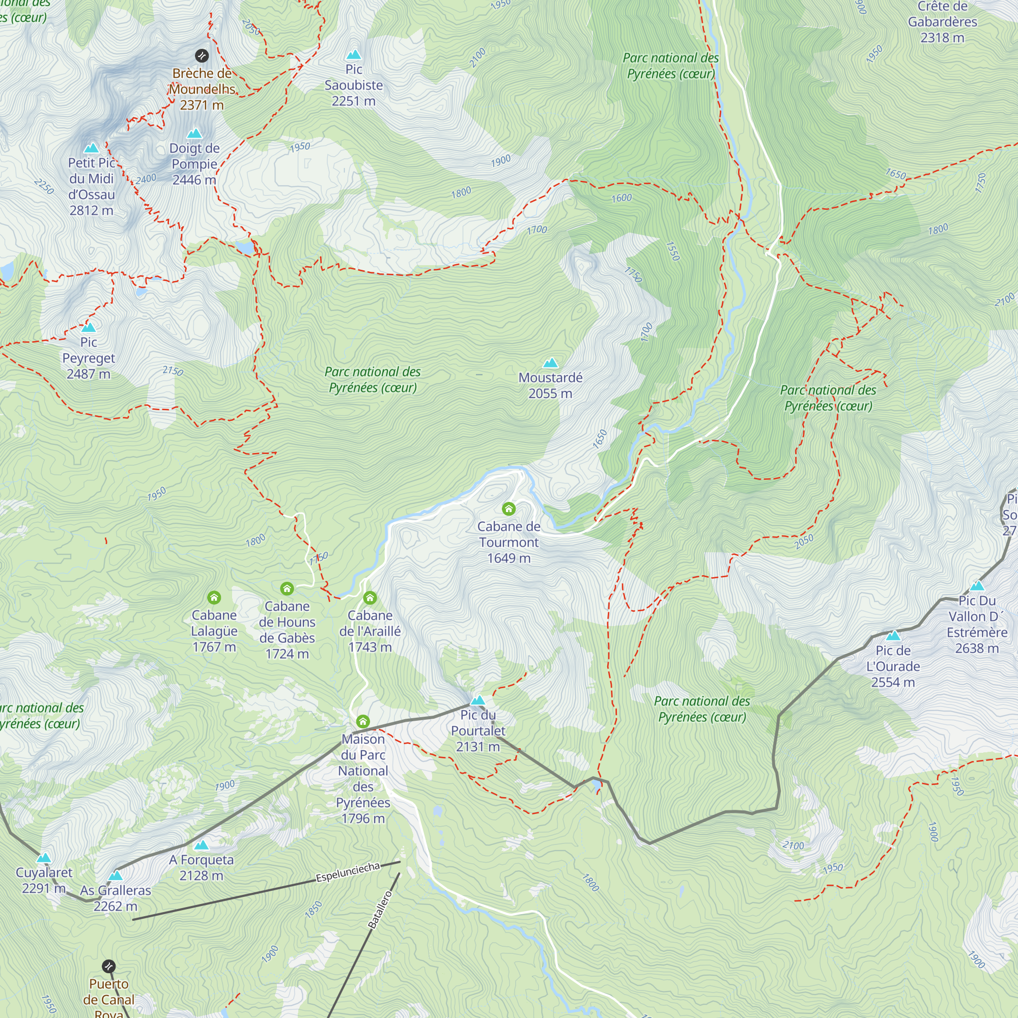Cabane de Tourmont map