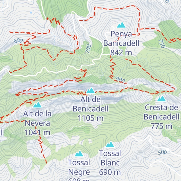 Map of Alt de Benicadell