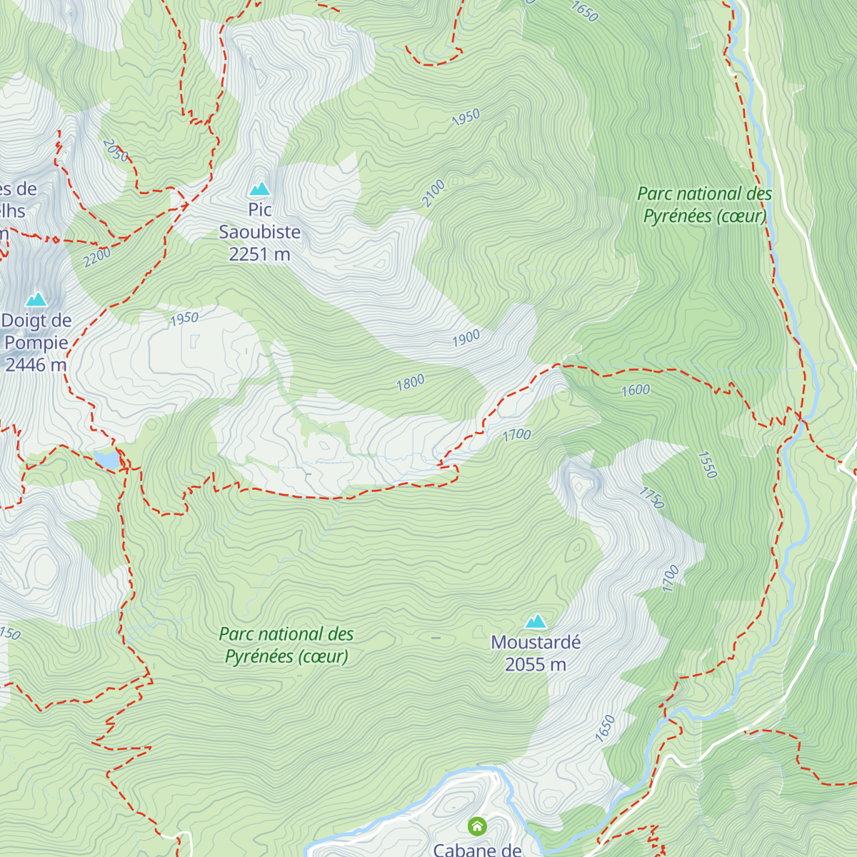 Cabane de la Glère map