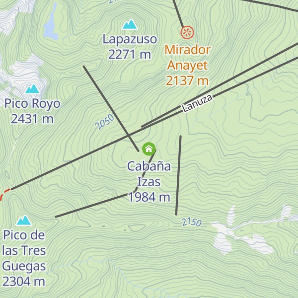 Map of Cabaña Izas