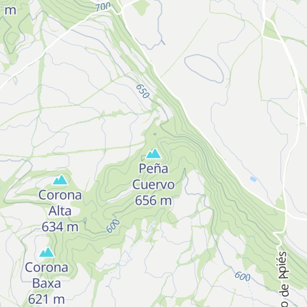 Map of Peña Cuervo