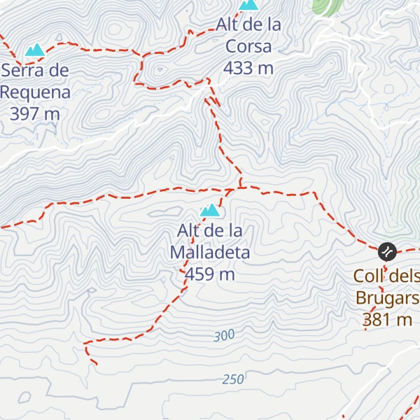 Map of Alt de la Malladeta