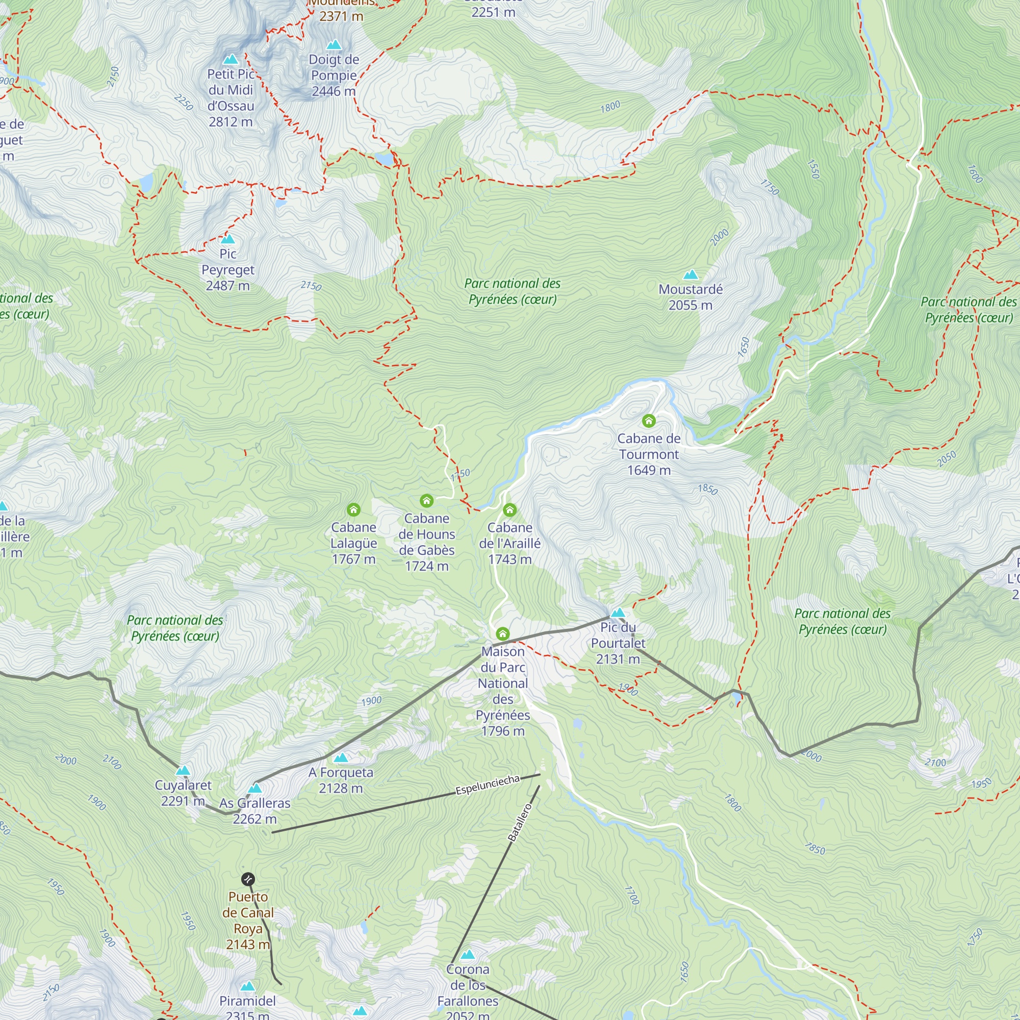 Cabane de l'Araillé map