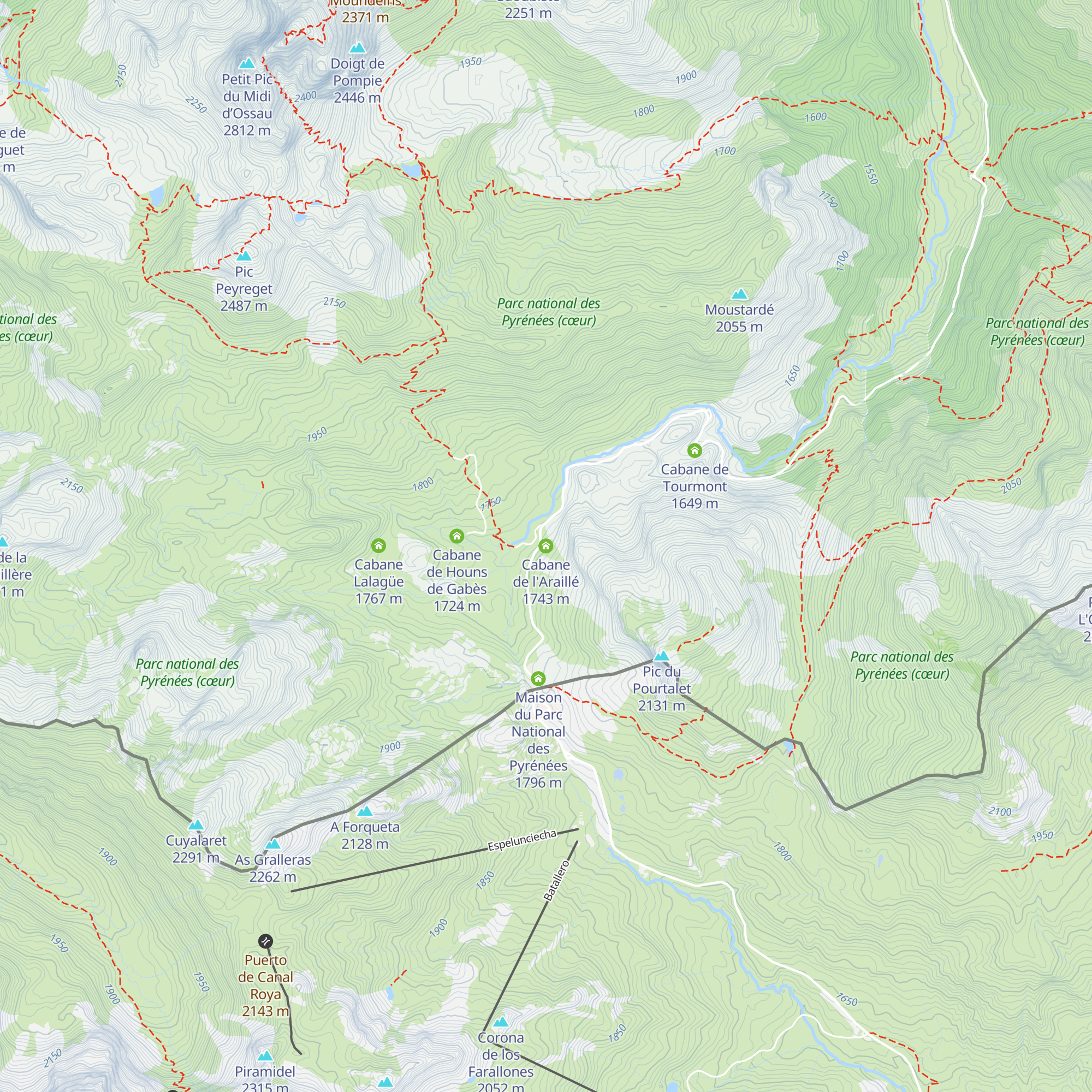 Cabane de l'Araillé map