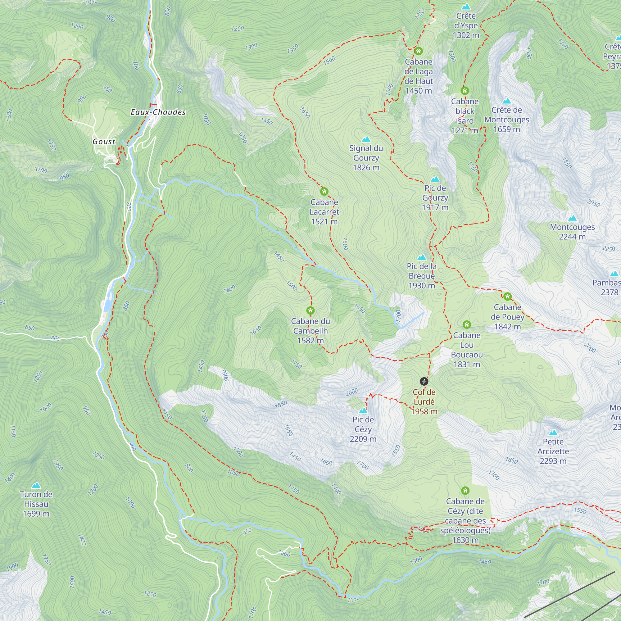 Cabane du Cambeilh map
