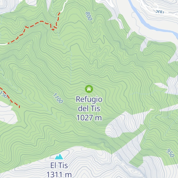 Map of Refugio del Tis