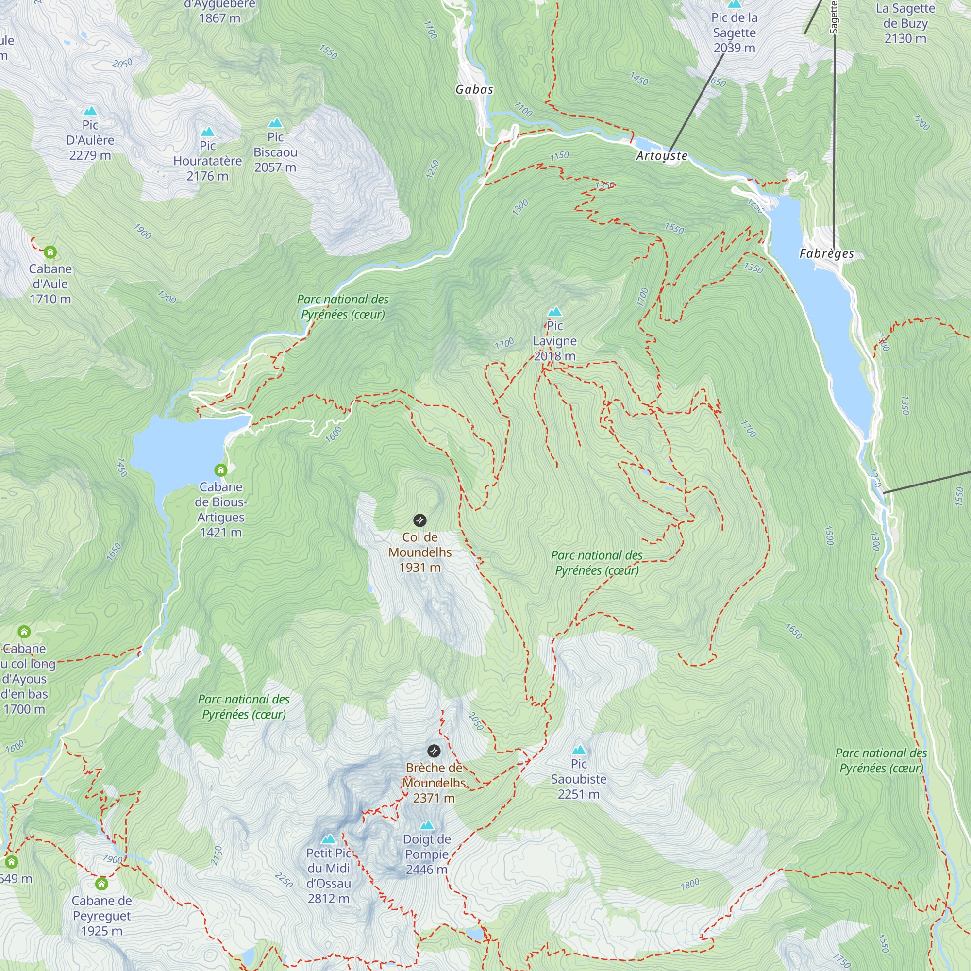 Cabane de Magnabaigt map