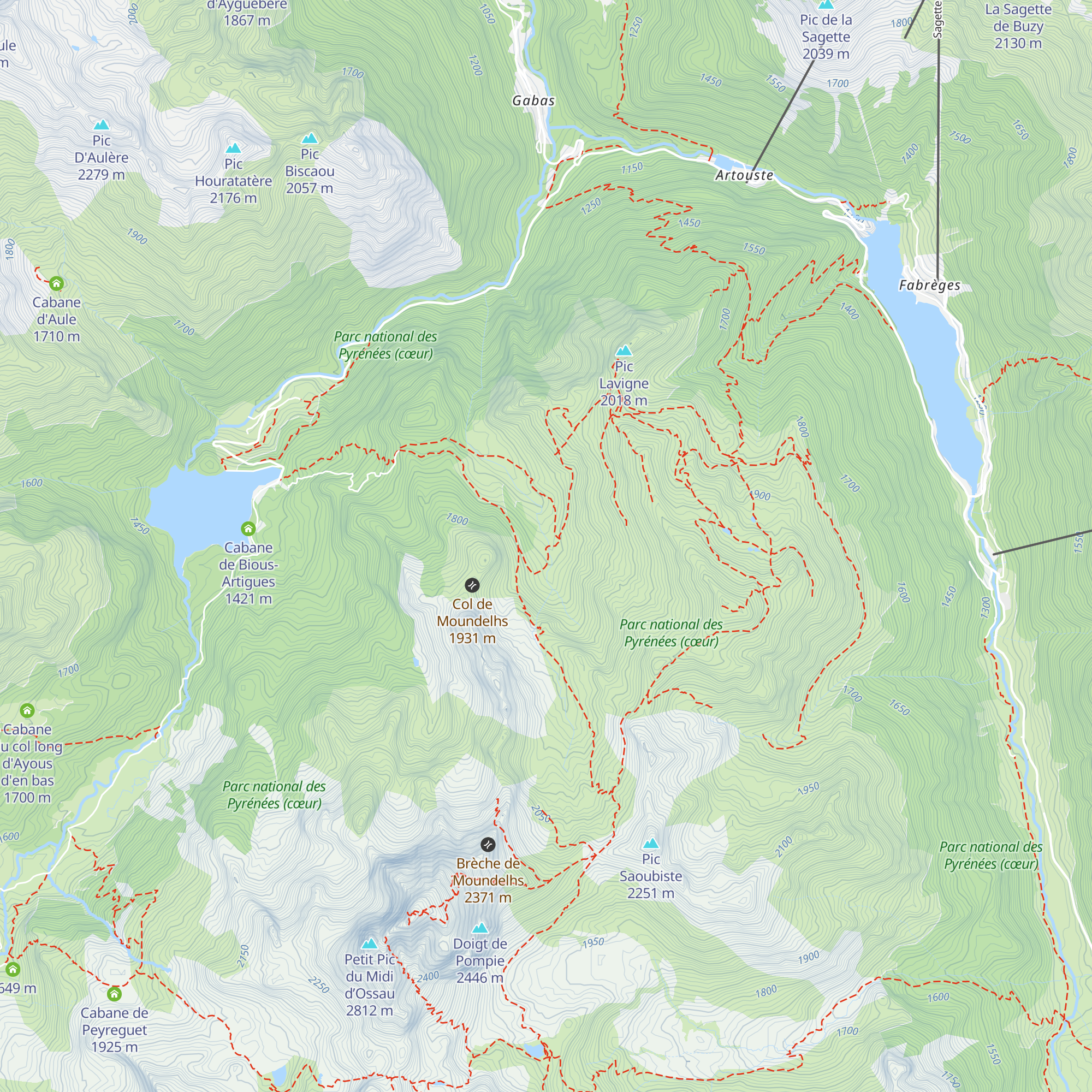 Cabane de Magnabaigt map