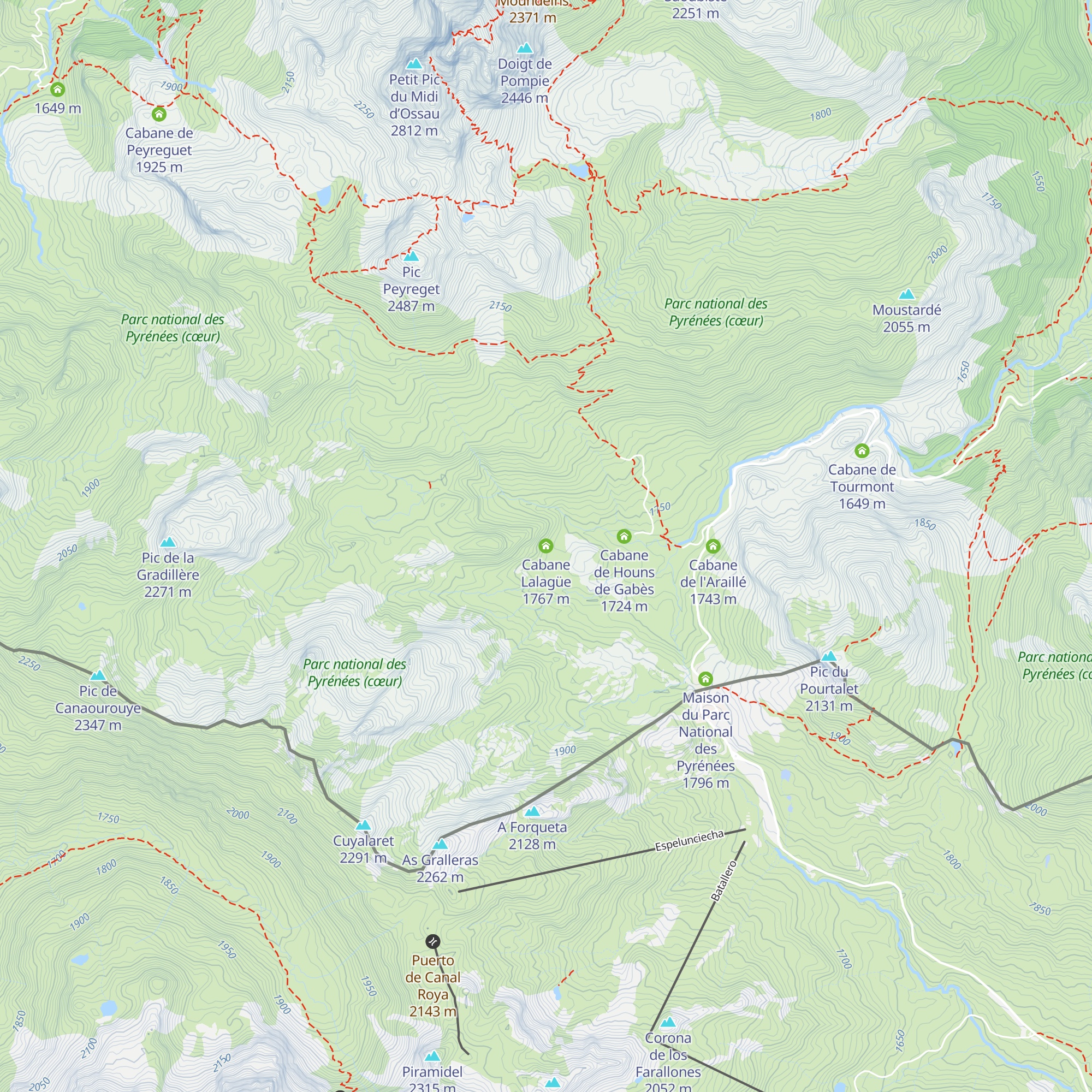 Cabane Lalagüe map