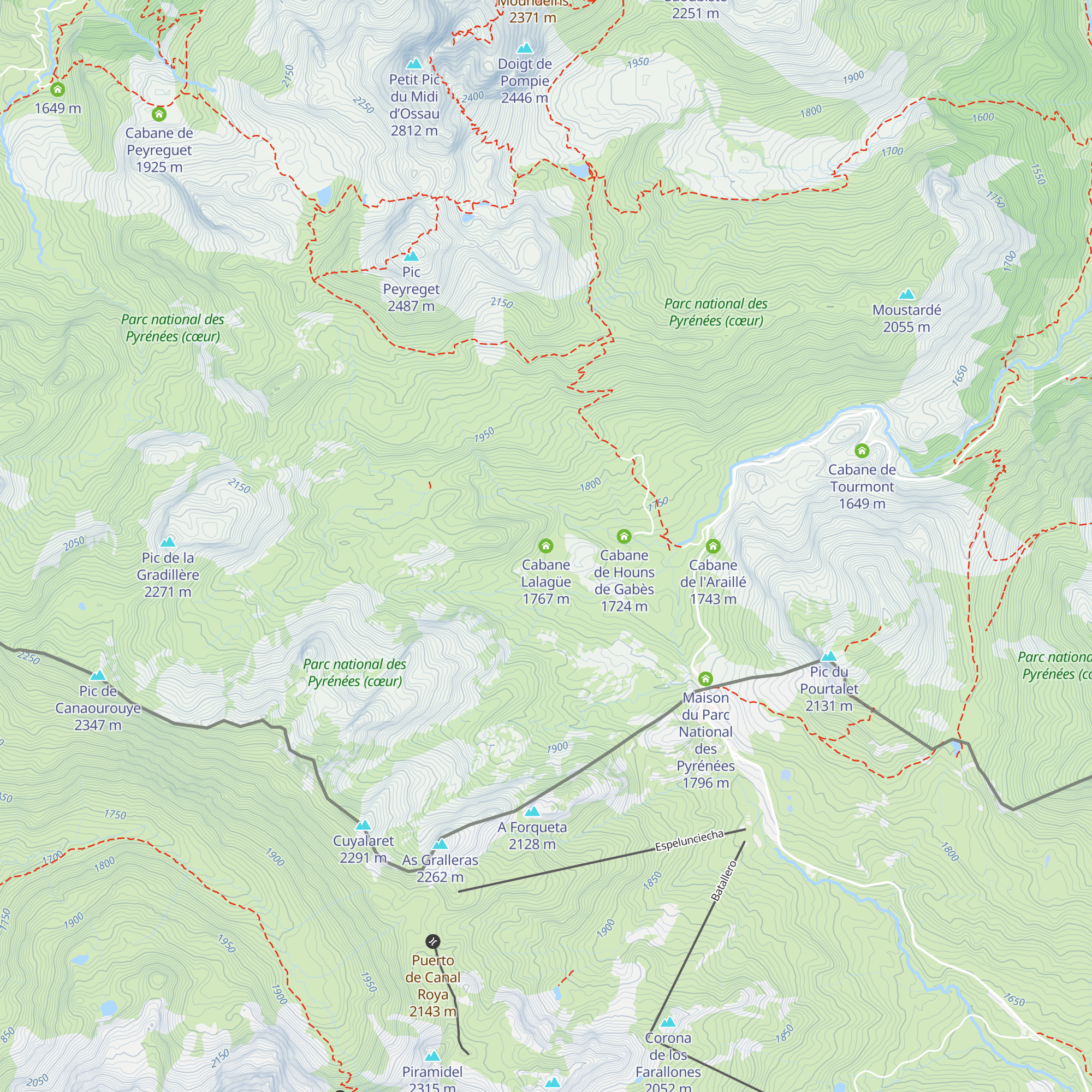 Cabane Lalagüe map