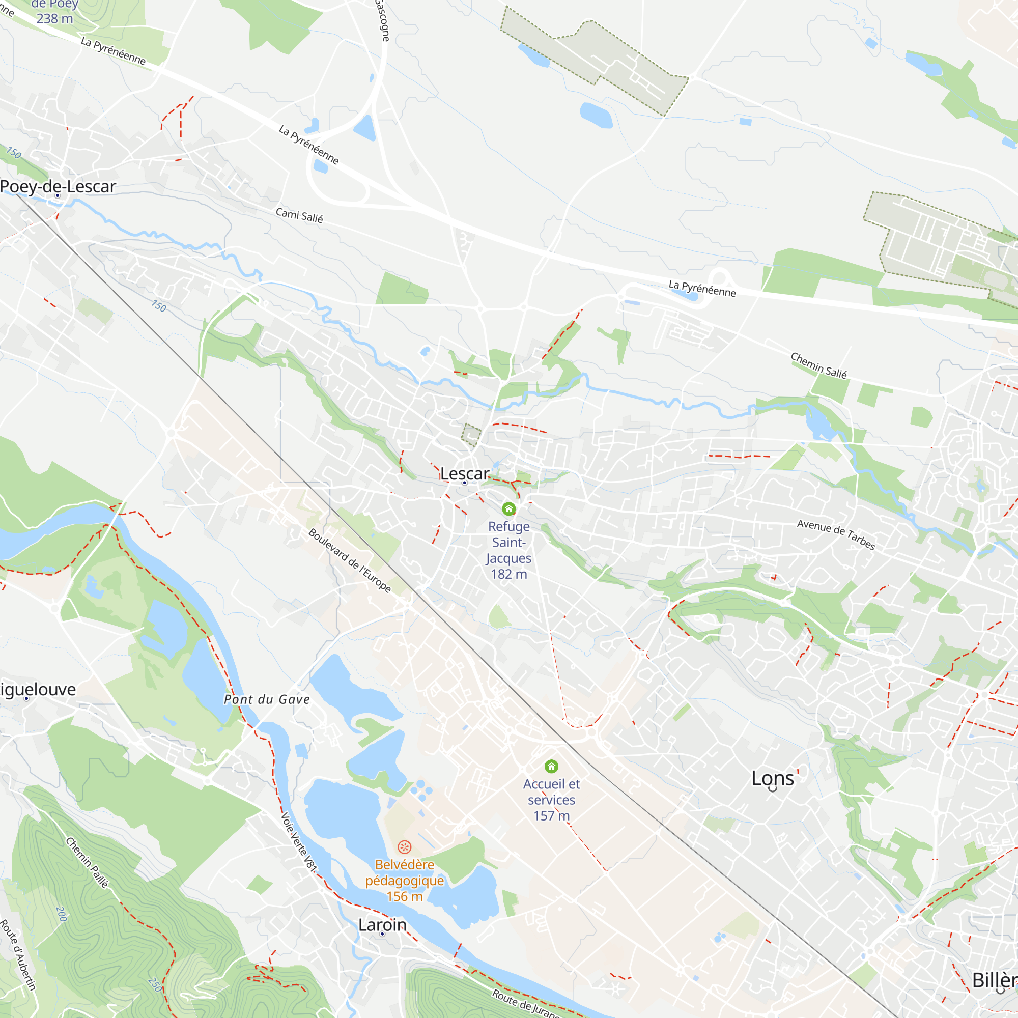 Refuge Saint-Jacques map