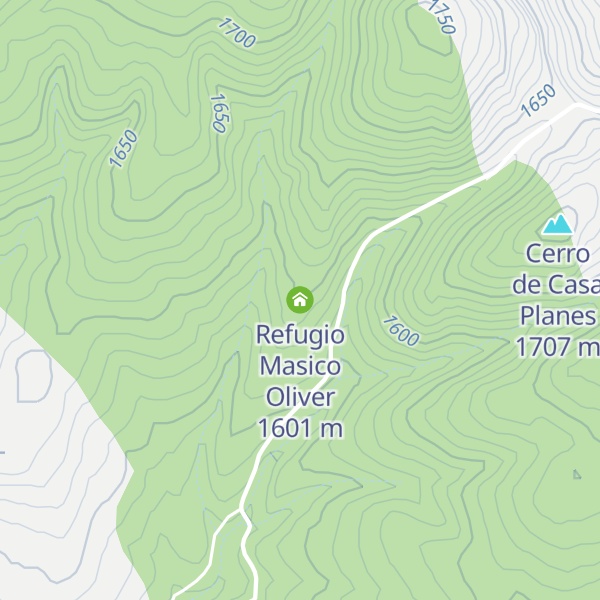 Map of Refugio Masico Oliver