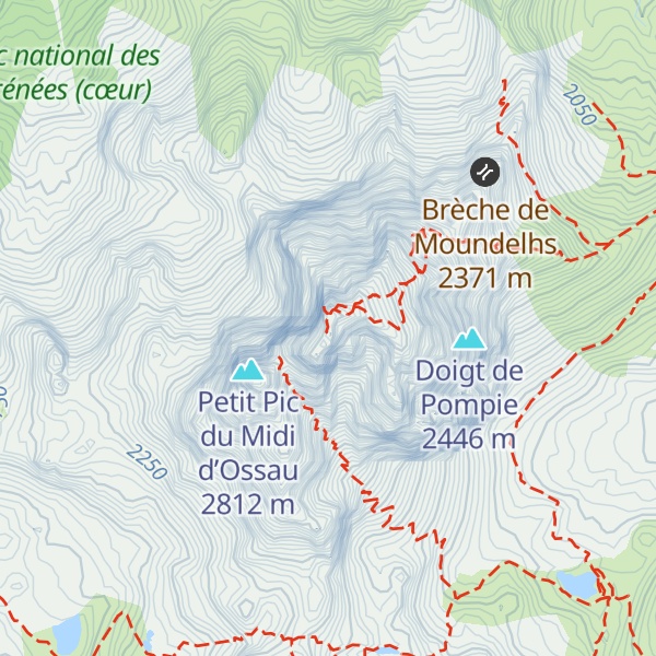 Map of Pic du Midi d'Ossau