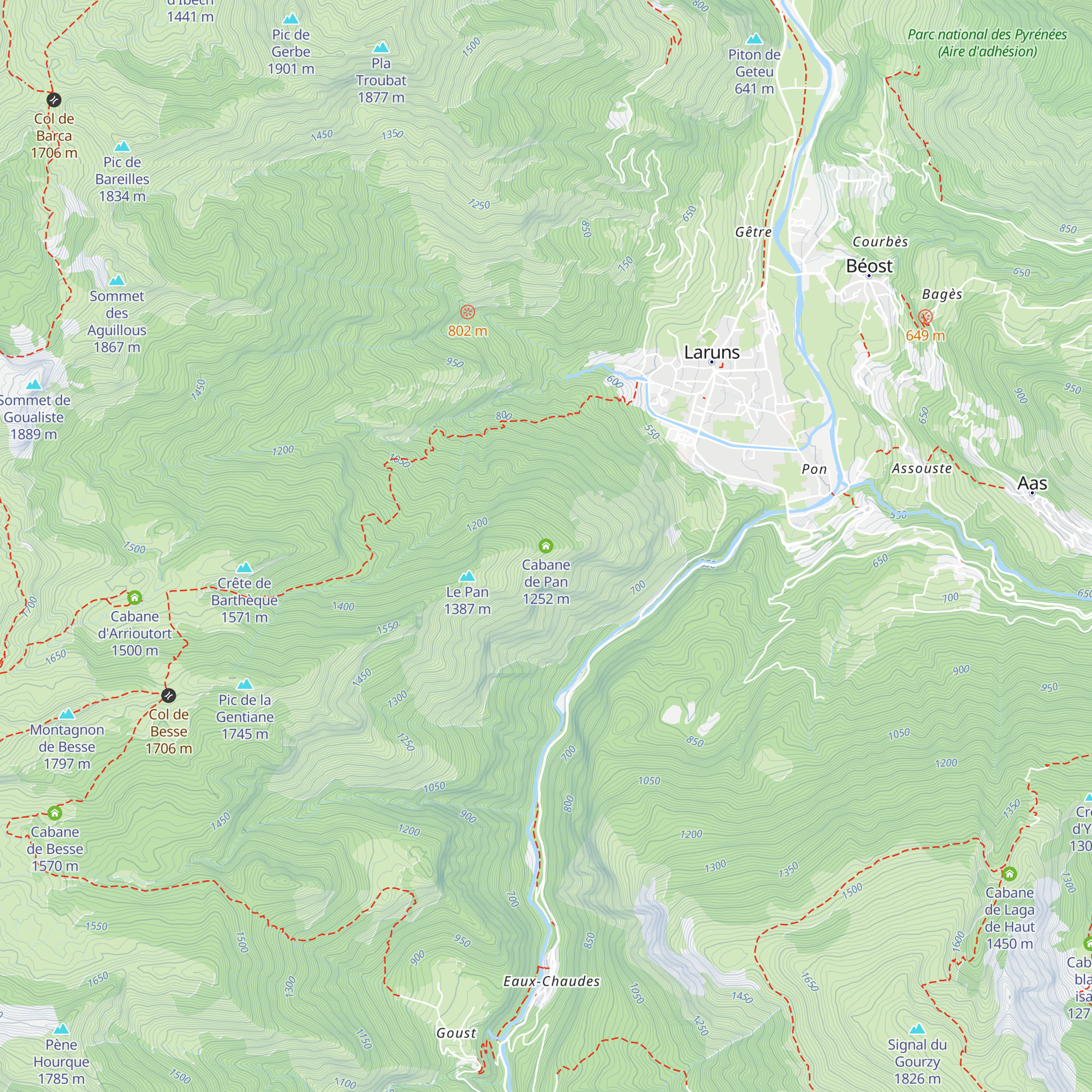 Cabane de Pan map