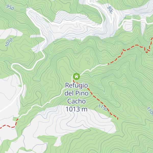 Map of Refugio del Pino Cacho