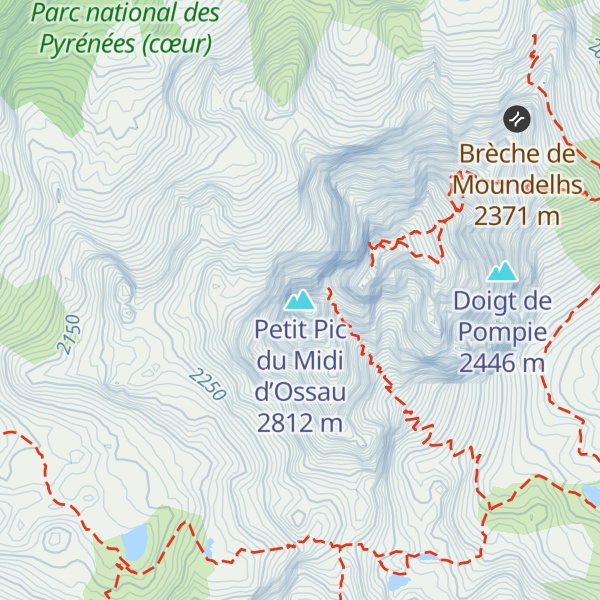 Map of Petit Pic du Midi d’Ossau
