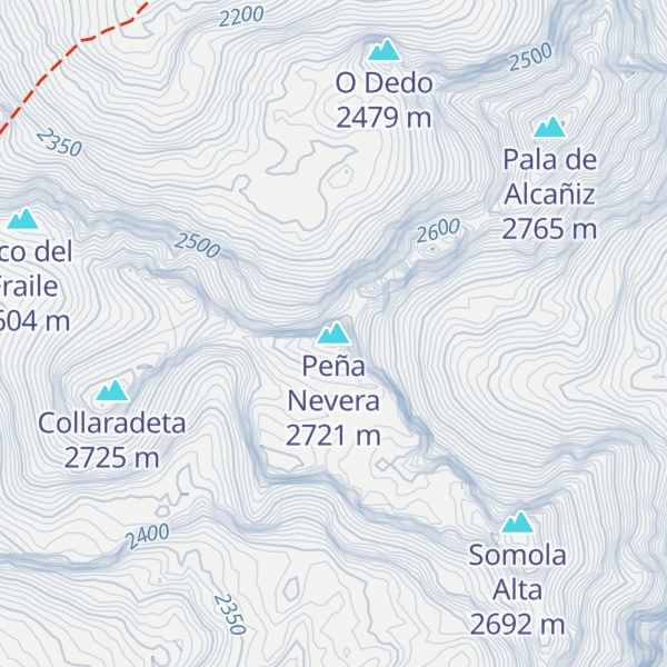 Map of Peña Nevera