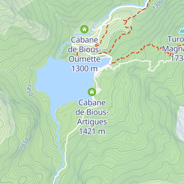 Map of Cabane de Bious-Artigues