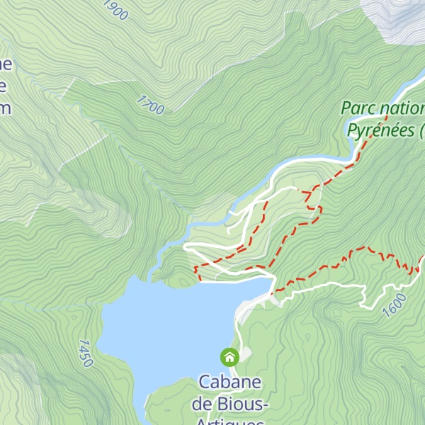 Map of Cabane de Bious-Oumette