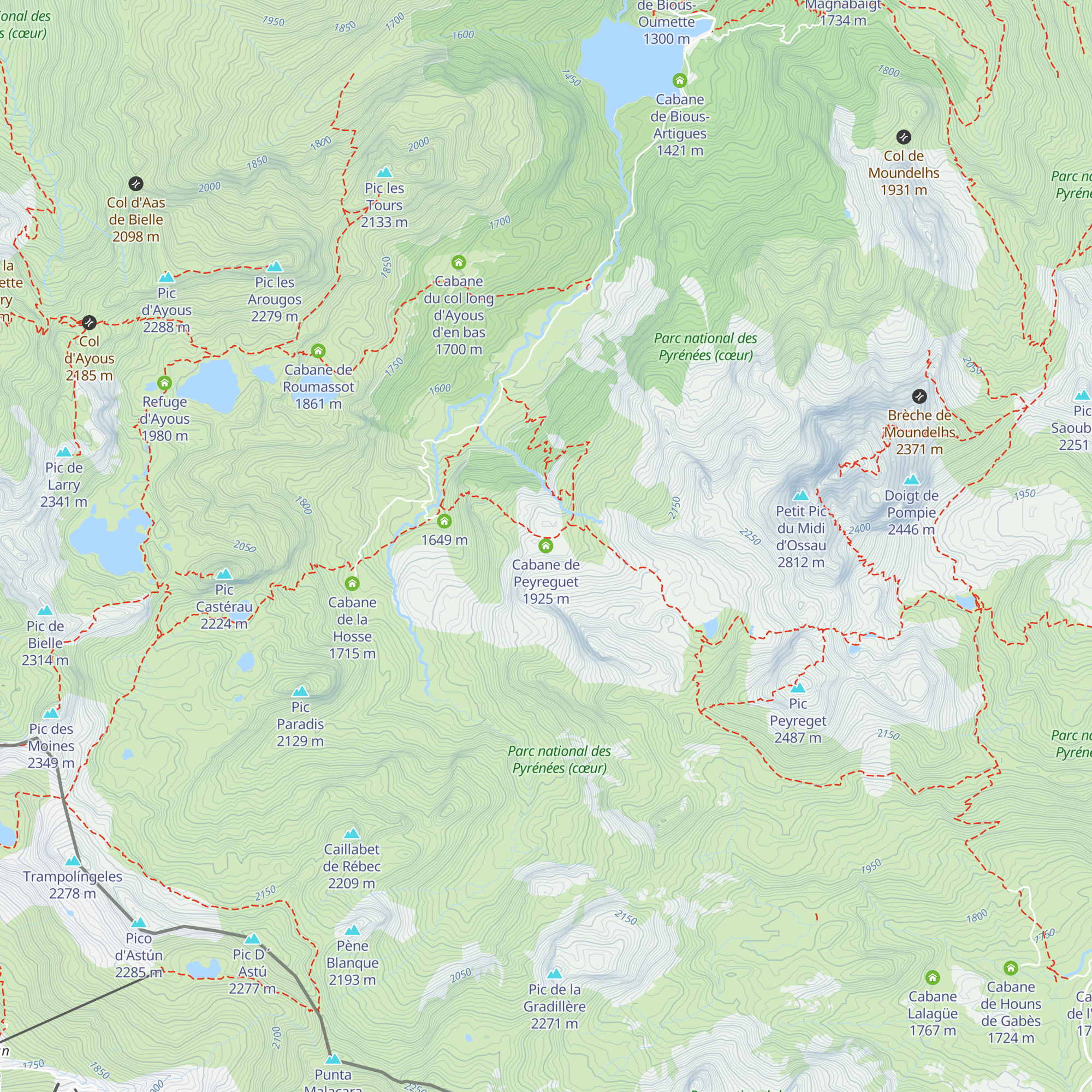 Cabane de Peyreguet map