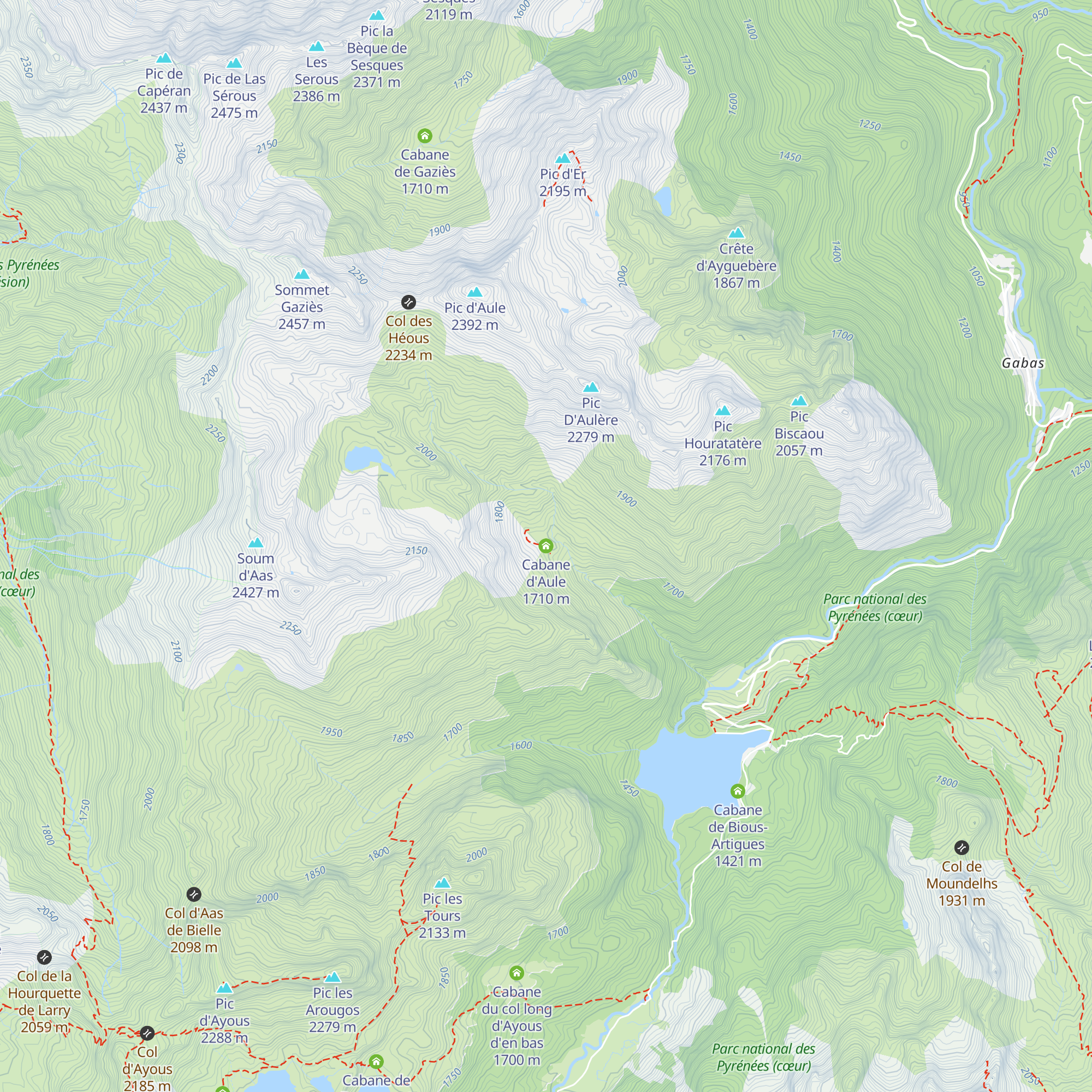 Cabane d'Aule map
