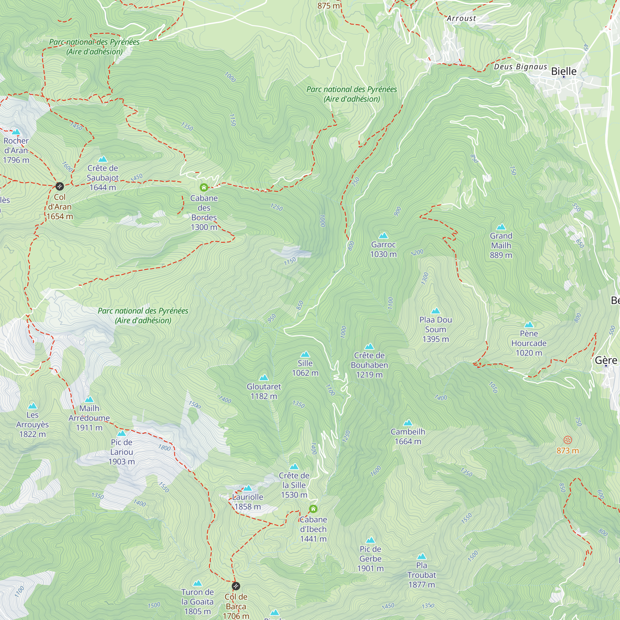 Cabane du Bourdiou d'Aspeigt map