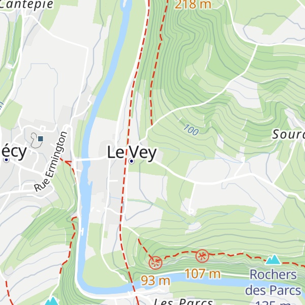 Map of Gîte de séjour de la Ferme du Vey