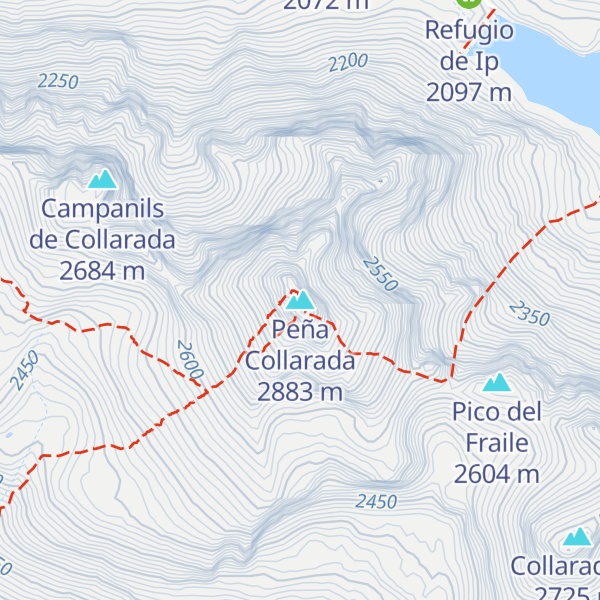 Map of Peña Collarada