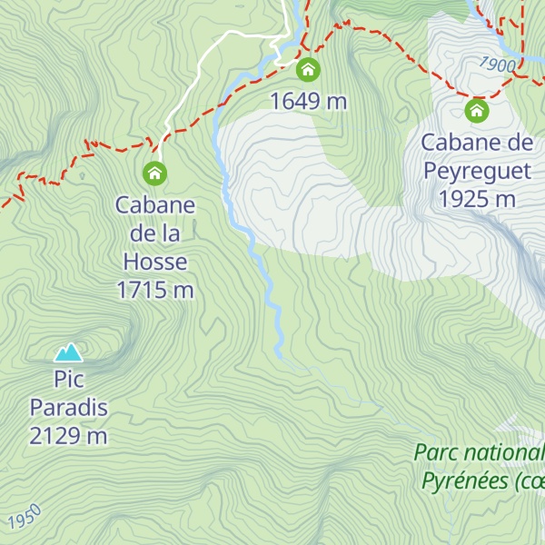 Map of Cabane de lous Quebottes