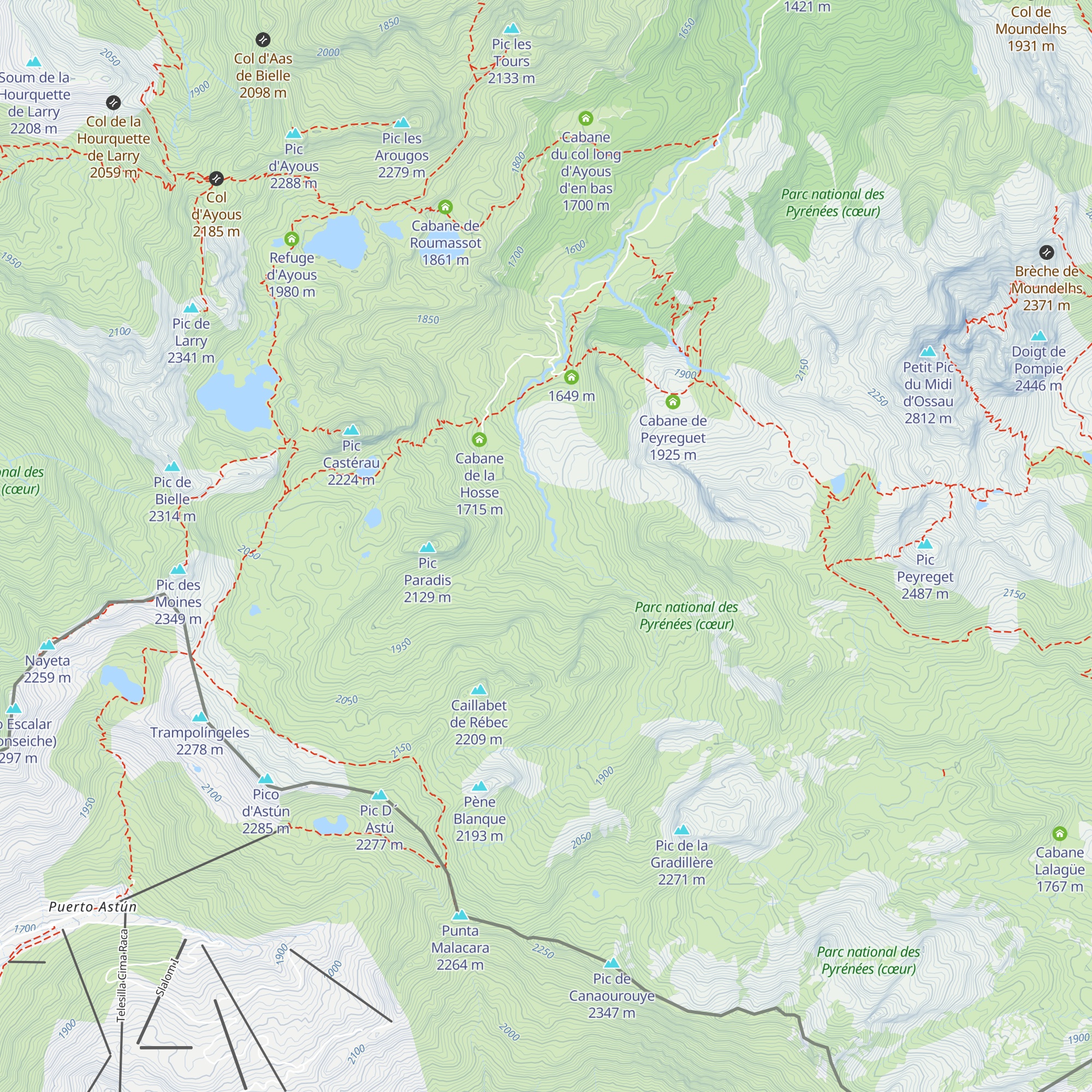 Cabane de la Glère map