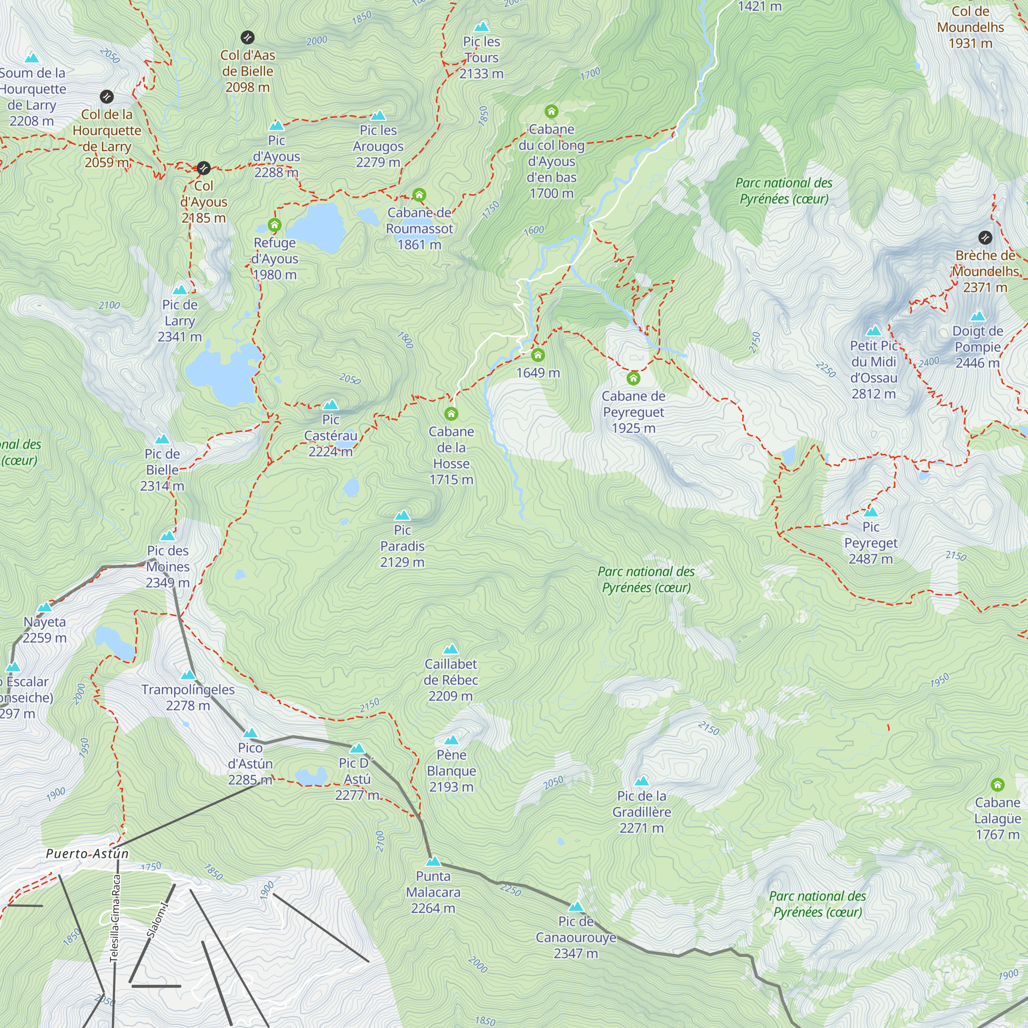 Cabane de la Glère map