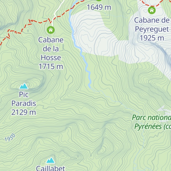 Map of Cabane de la Glère