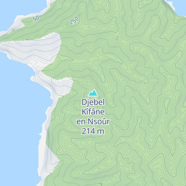 Map of Djebel Kîfâne en Nsoûr