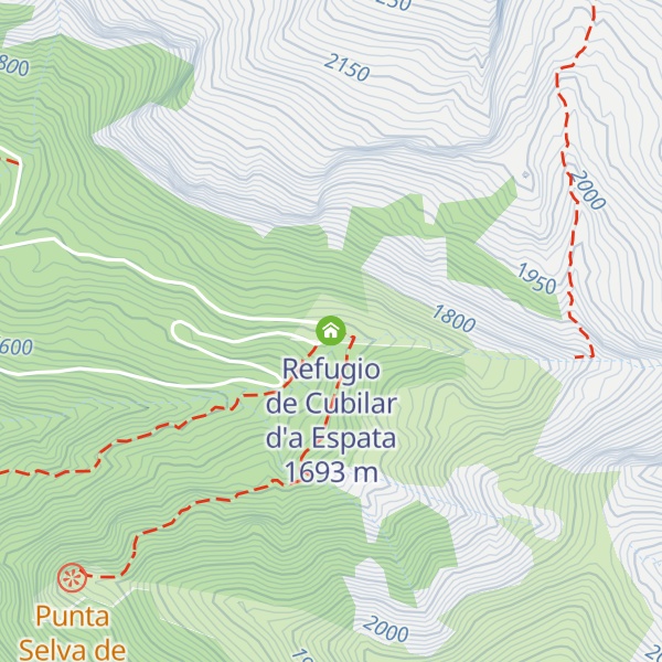 Map of Refugio de Cubilar d'a Espata