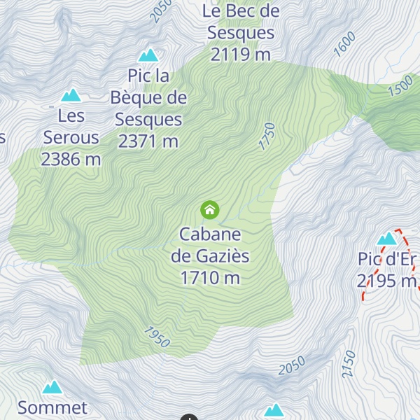 Map of Cabane de Gaziès