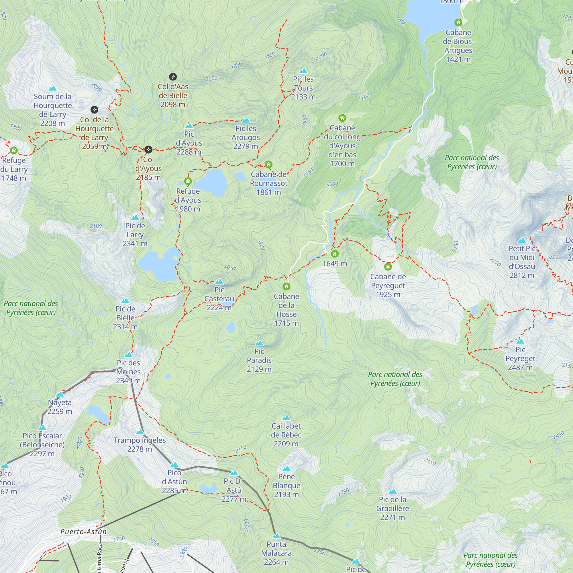 Cabane de la Hosse map