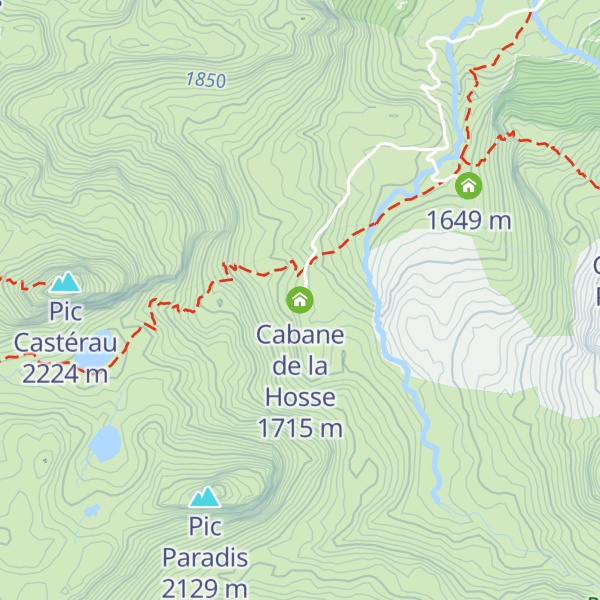 Map of Cabane de la Hosse