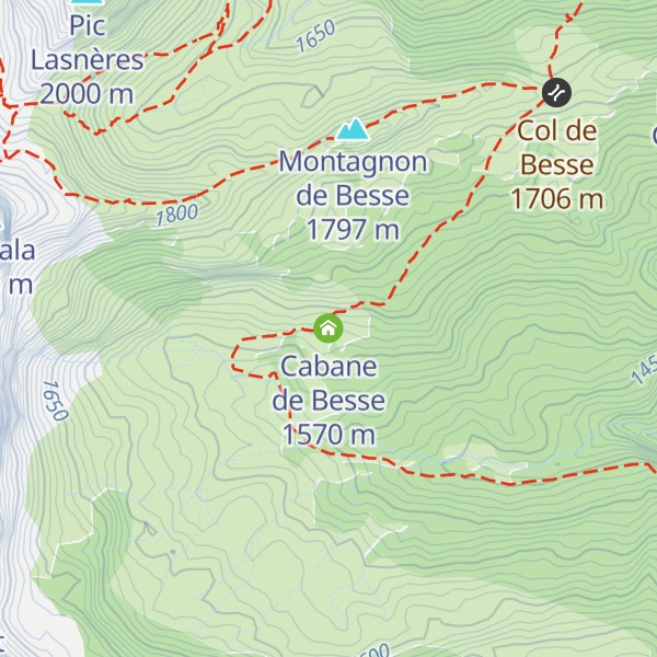 Map of Cabane de Besse