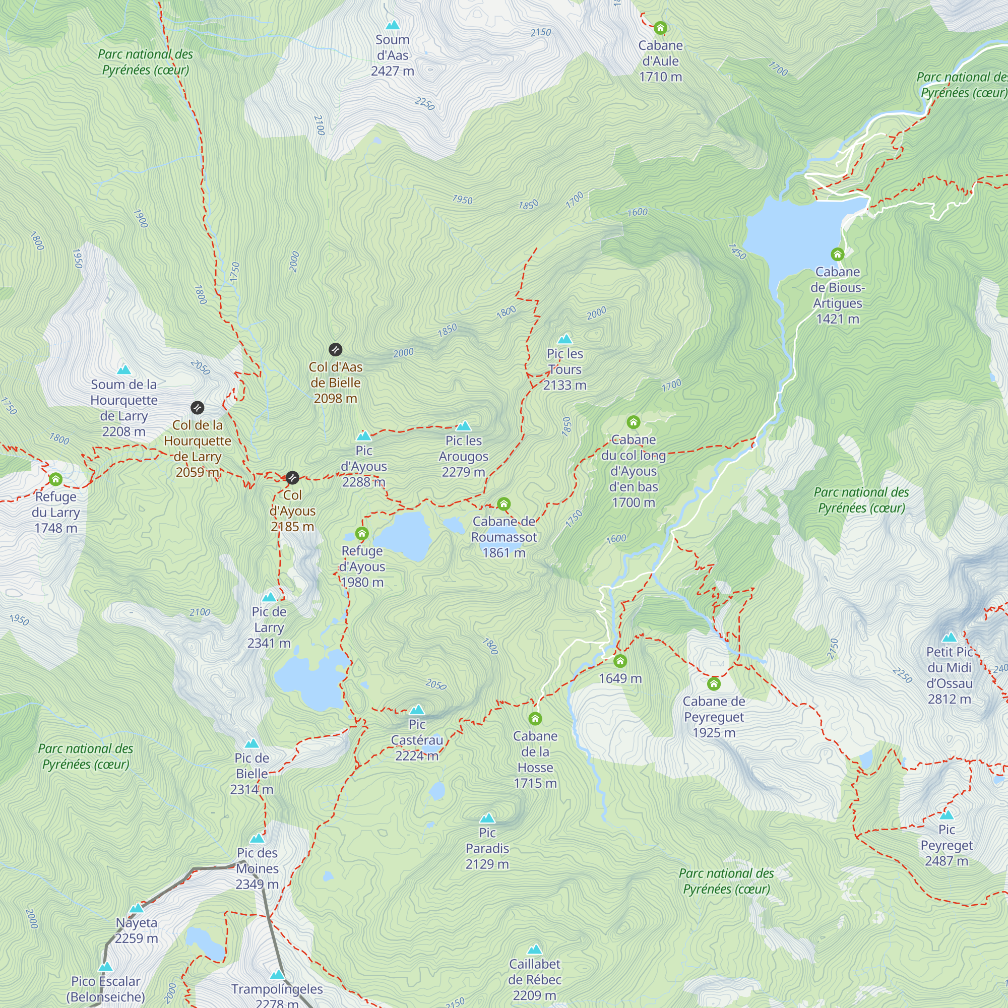 Cabane de Roumassot map