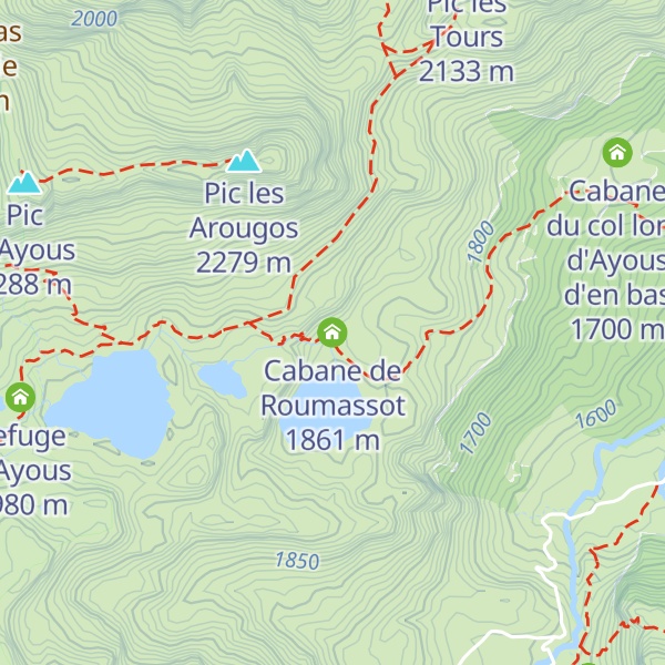 Map of Cabane de Roumassot