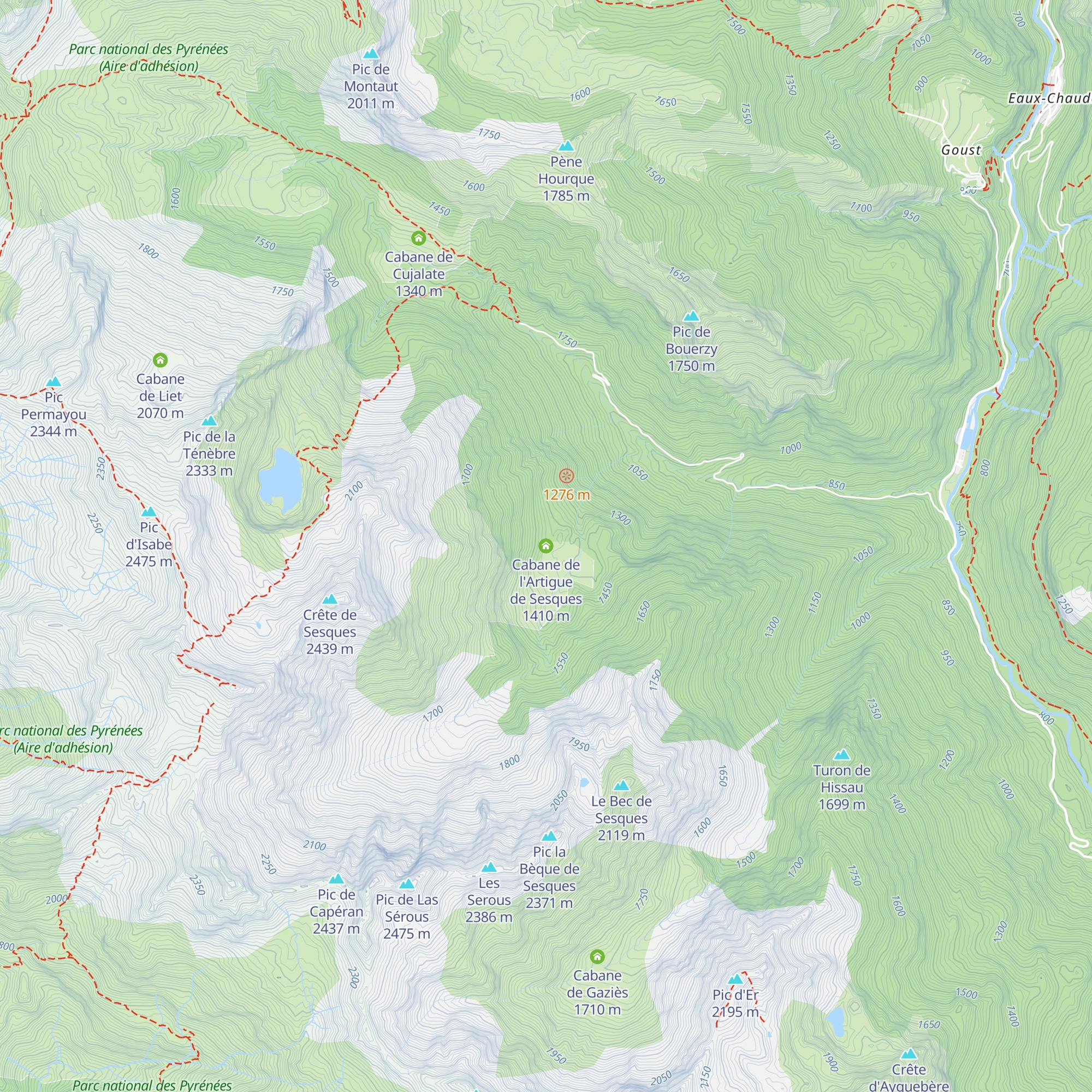 Cabane de l'Artigue de Sesques map