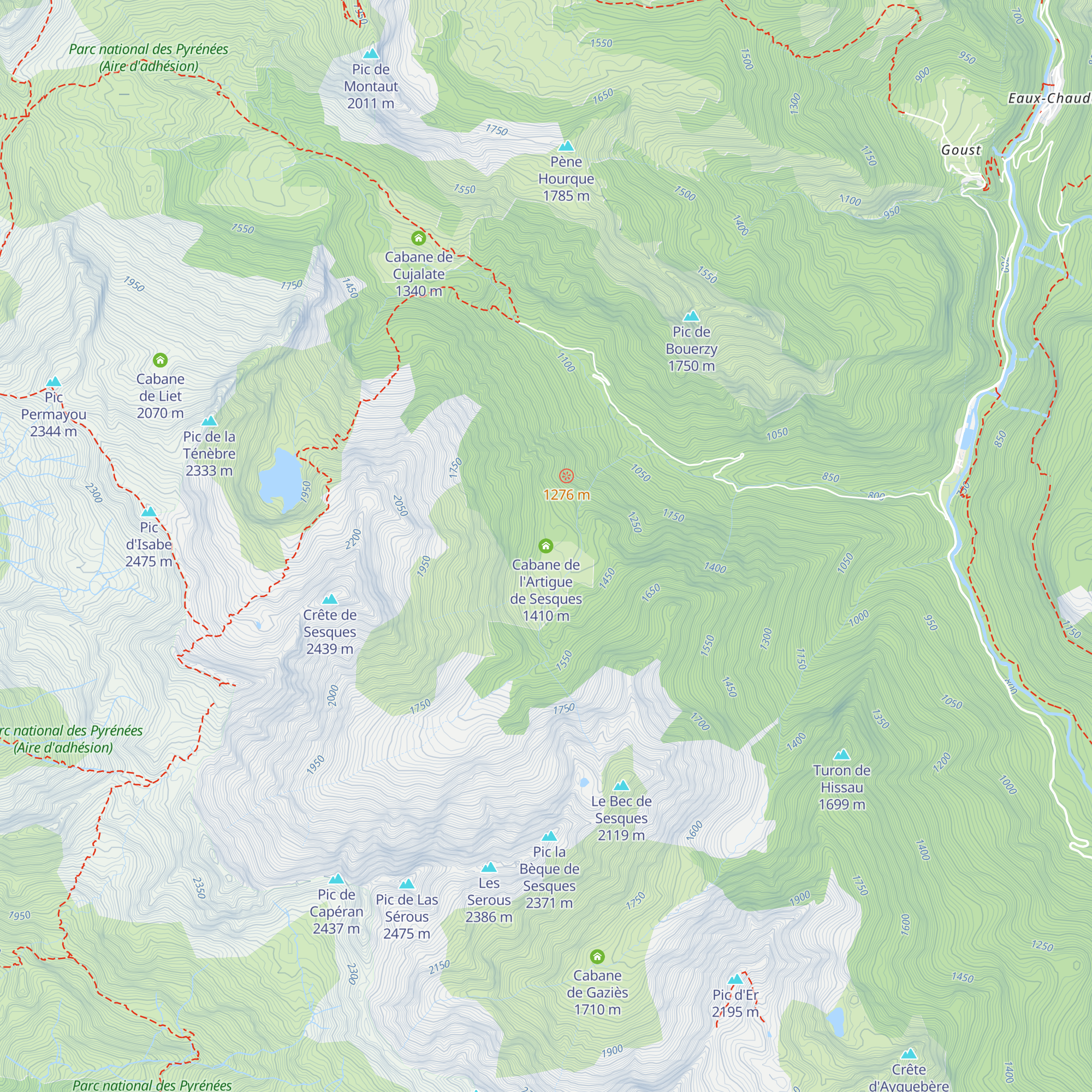 Cabane de l'Artigue de Sesques map