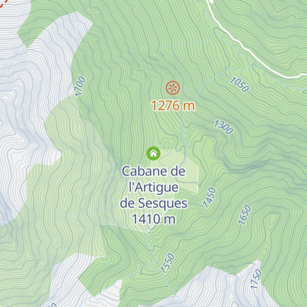 Map of Cabane de l'Artigue de Sesques