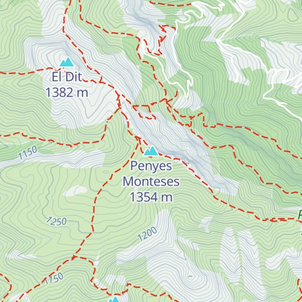 Map of Penyes Monteses