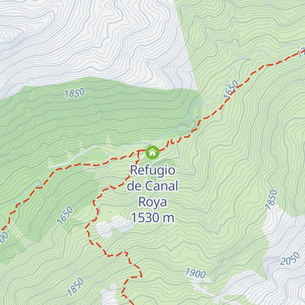 Map of Refugio de Canal Roya