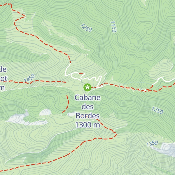 Map of Cabane des Bordes
