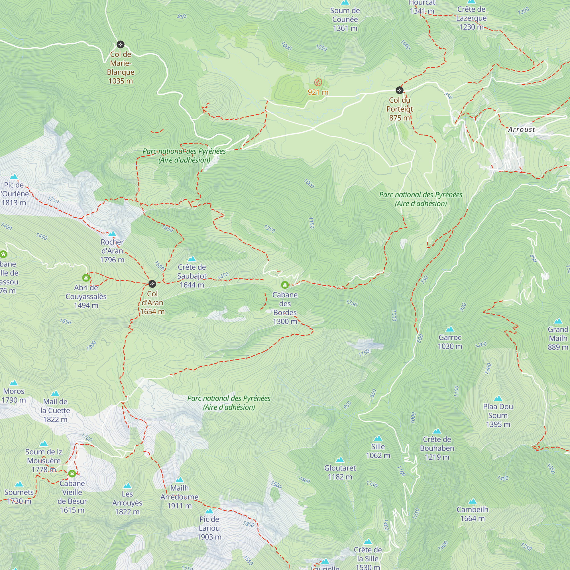 Cabane des Bordes map