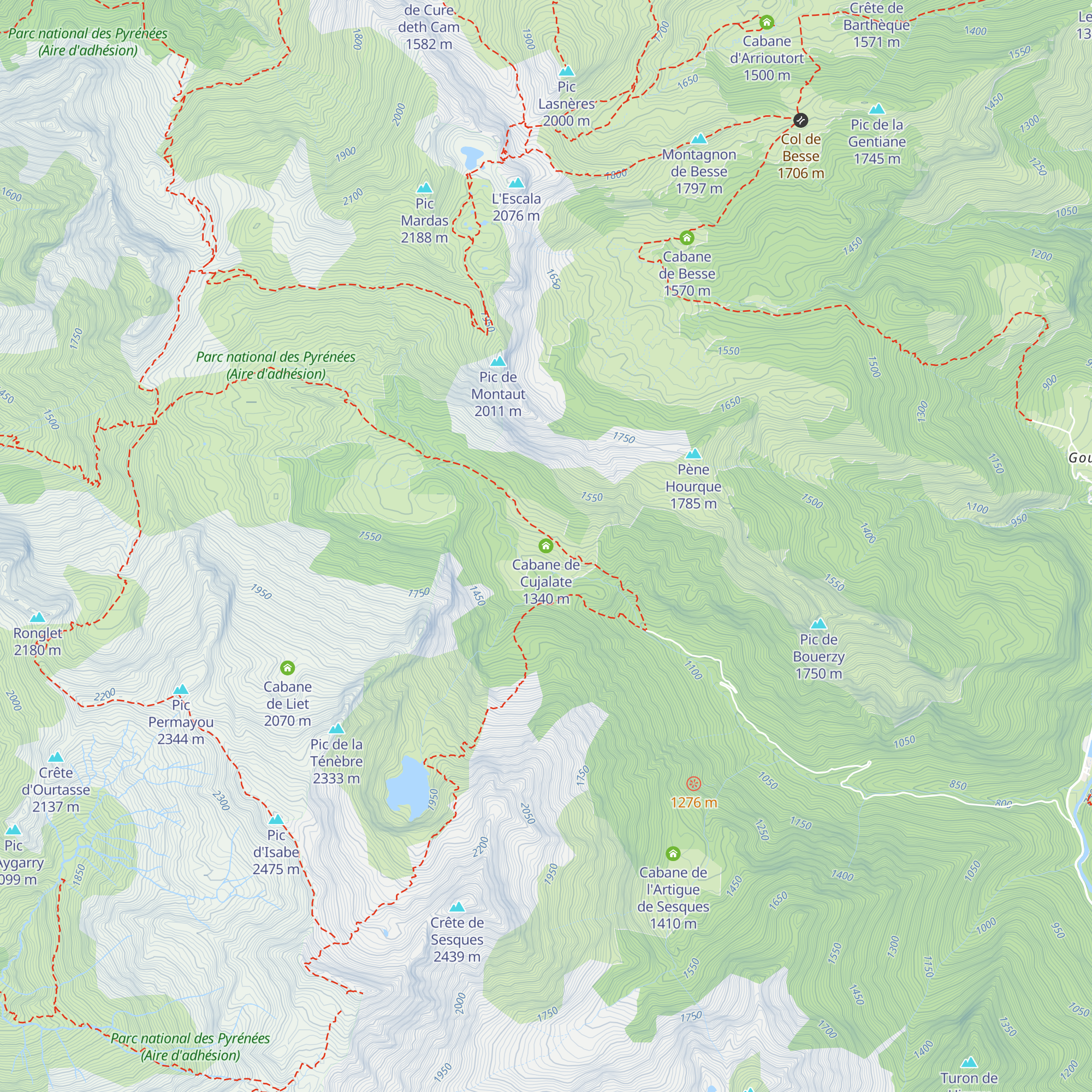 Cabane de Cujalate map
