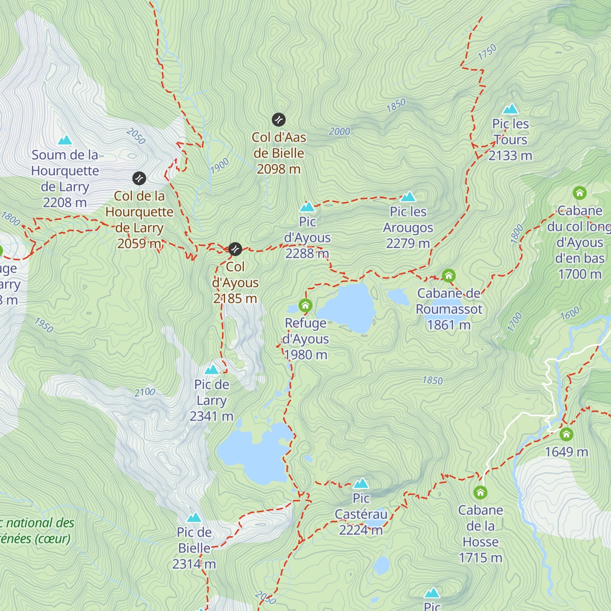 Refuge d'Ayous map